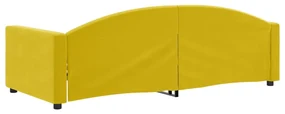 Letto da giorno giallo 90x200 cm in velluto