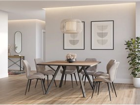 Sedie da pranzo beige in set da 4 Luna - Marckeric