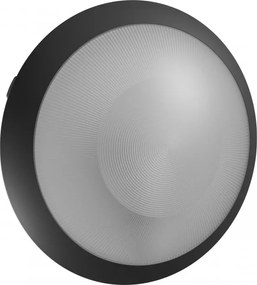 Plafoniera rotonda per esterni E27 IP65 Ø30 cm - Nera