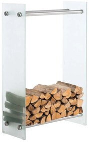 Kaminholzständer Dacio Milchglas 35x80x150 cm
