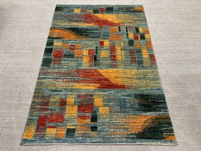 Loribaft Tappeto persiano 110 x 160 Verde (Iran) Annodato A Mano