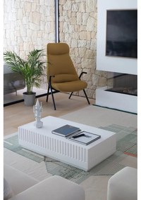 Tavolino bianco con 2 cassetti Doric - Teulat