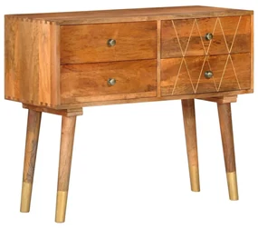 Credenza 85x40x70 Cm İn Legno Massello Di Mango /