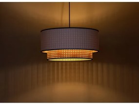 Duolla - Lampadario a sospensione con filo BOHO 1xE27/15W/230V diametro 45 cm bianco/rattan