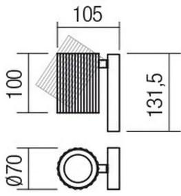Redo 01-2582 - Faretto da parete orientabile DELPHI 1xGU10/7W/230V, finitura oro