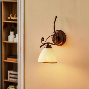 Euluna Applique Roma in bianco e marrone