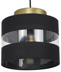Lampadario su filo HAVARD 1xE27/60W/230V nero/ottone
