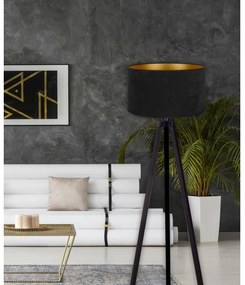 Brilagi - Lampada da terra VELVET 1xE27/60W/230V nero/wenge