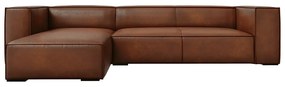 Divano angolare in pelle marrone cognac (angolo sinistro) Madame - Windsor &amp; Co Sofas
