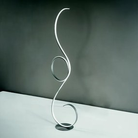 Piantana FLOK a LED in metallo verniciato Silver H157 cm