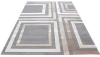 Tappeto grigio vintage cornici 150x80 cm Step