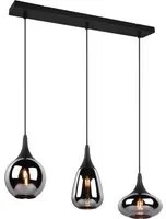 Lampadario nero opaco Lumina 3 luci Trio