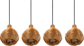 Reality - Lampada a sospensione con cavo SPROUT 3xE14/40W/230V marrone/rattan