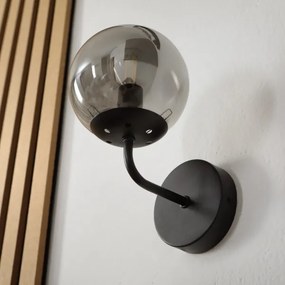 Brilagi - Lampada da parete MALIVA 1xE14/15W/230V nero/fumé