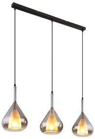 Globo 15542-3 - Lampadario a sospensione con filo GEEKY 3xE27/60W/230V nero