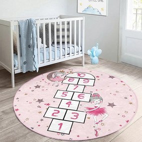 Tappeto rosa per bambini ø 120 cm Comfort - Mila Home