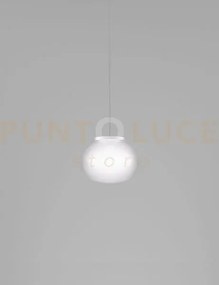 Lucciola sospensione 18 bianco satinato e bianco opaco 1 1 luce att...