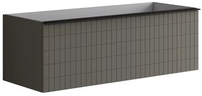 Mobile da bagno sotto lavabo Pixel grid grigio laccato L 120 x H 40 x P 45.5 cm 2 cassetti, lavabo non incluso