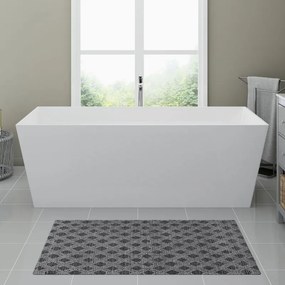Vasca ad isola Carmel L160 X P65cm, bianco lucido senza troppo pieno e piletta