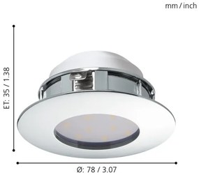 Eglo 95818 - Lampada LED da incasso PINEDA 1xLED/4,9W/230V