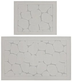SET 2x Tappeto da bagno LINO 60/100 cm beige