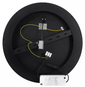 Plafoniera LED 36W Ø400mm con driver Philips Nera 4.680lm CCT Colore Bianco Variabile CCT