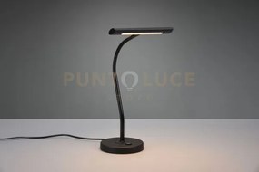 Curtis lampada da tavolo led 4w  430lm, 3000k nera flessibile cm18x...