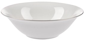 Insalatiera in porcellana bianca filo oro 22 cm Petit Salon