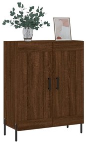 Credenza rovere marrone 69,5x34x90 cm in legno multistrato