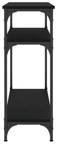 Tavolino consolle nero 75x29x75 cm in legno multistrato
