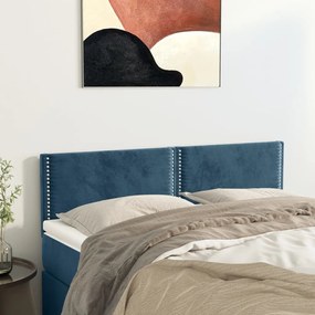 Testiere 2 Pz Blu Scuro 72x5x78/88 Cm İn Velluto /