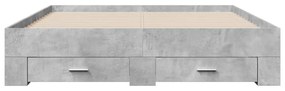 Giroletto cassetti grigio cemento 150x200 cm legno multistrato