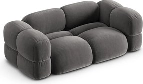 Divano grigio con rivestimento in velluto 210 cm Loretto – Cosmopolitan Design