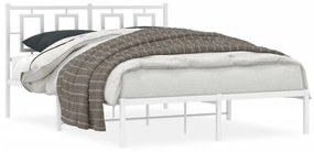 Giroletto Con Testiera Metallo Bianco 140x190 Cm /