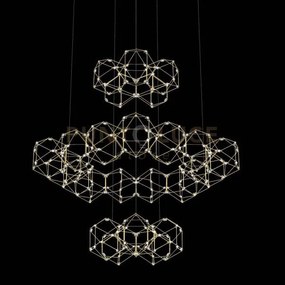 Lucciola 25 lampada a sospensione, ottone, led 3000k 120w, 10200lm,...