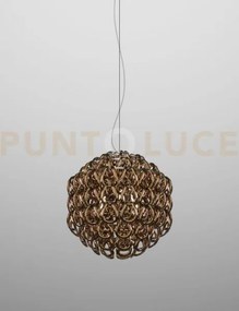 Giogali sospensione 50 cristallo bronzo e cromo lucido 3 luci attac...
