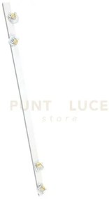 Base bianco snodo portalampada incluso 4 luci attacco gu10 120cm