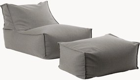 Poltrona sacco da esterno in olefina con pouf e coperture protettive Der Sundowner
