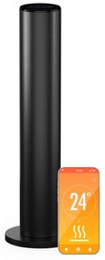 blumfeldt SmartFlow Tower - Stufa radiante a infrarossi| 700 W | Emissione di calore a 360° | Controllo con WiFi