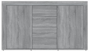 Credenza grigio sonoma 120x36x69 cm in legno multistrato