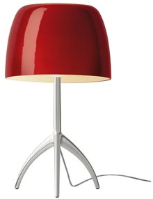 Lumiere Grande Lampada da Tavolo G9 Alu/Ciliegio - Foscarini