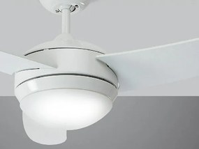 Ventilatore con struttura in metallo. Colore bianco opaco