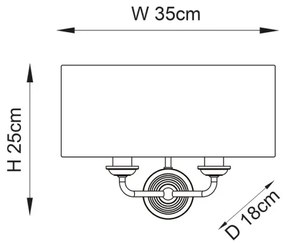 Endon 98937 - Applique HIGHCLERE 2xE14/40W/230V bianco/ottone