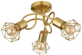 Globo 54802GB-3D - Lampadario a plafone XARA I 3xE14/40W/230V oro