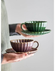 Tazzina per cappuccino viola in gres 220 ml Latina – Bloomingville