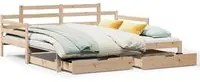 Dormeuse con Letto Estraibile e Cassetti 90x200cm Massello Pino 3302237