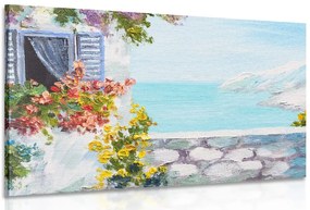 Stampa su tela – Casetta sul mare