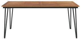 Tavolo giardino con gambe forcella 180x90x75 cm massello acacia