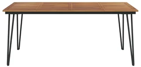 Tavolo giardino con gambe forcella 180x90x75 cm massello acacia
