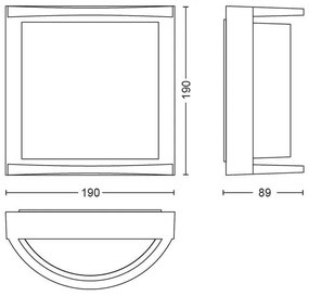 Philips 17391/93/P0 - Applique a LED da esterno SAMONDRA LED/12W IP44